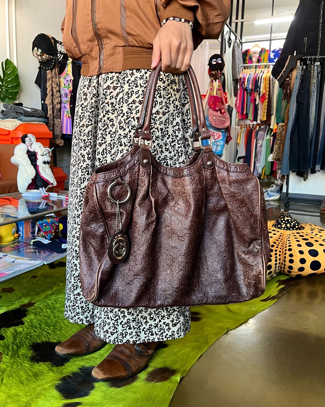 Old GUCCI Italy Shima Suki Leather Bag 상품이미지2