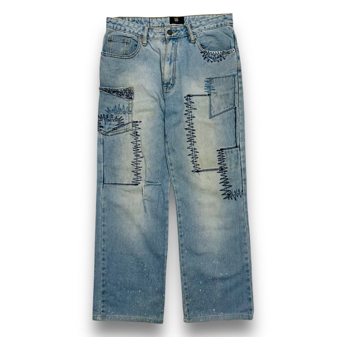 HWLLWAY scratch punching denim pants 상품이미지1