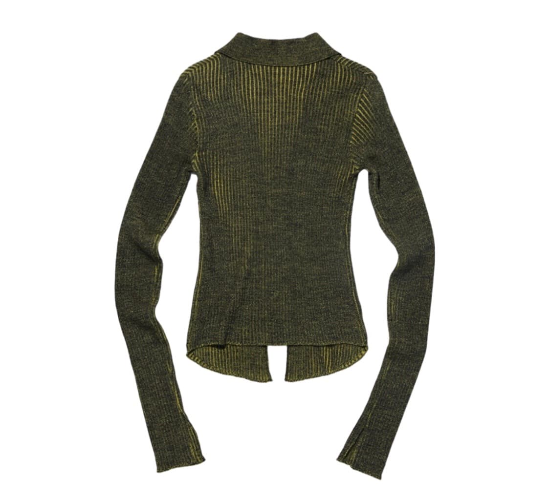 Mischief 미스치프 니티드 투톤 셔츠 옐로우 블랙 상품이미지2