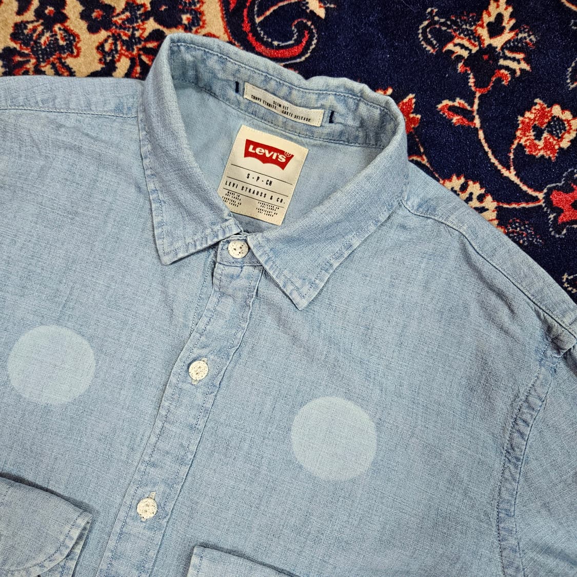 리바이스(Levis) 데님 도트 셔츠 S size 상품이미지3