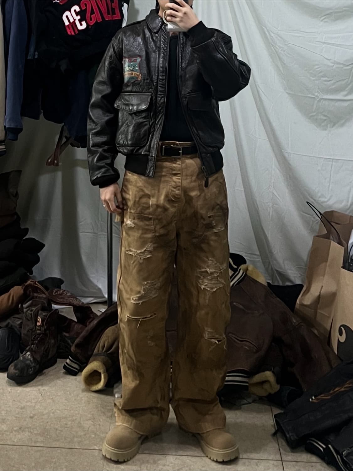 아비렉스 노르망디 가죽자켓 상품이미지5