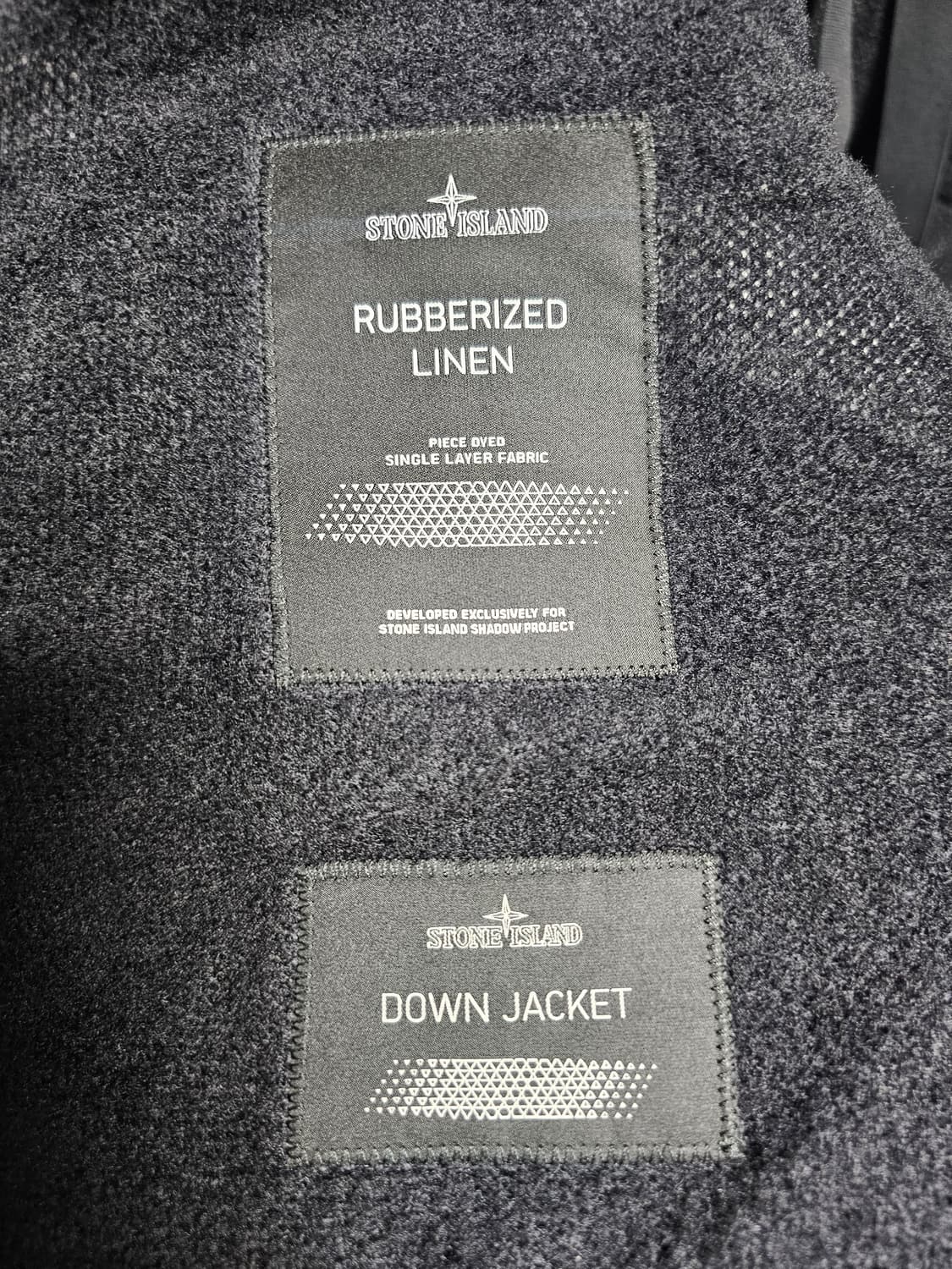 스톤아일랜드 쉐도우프로젝트 러버라이즈드 리넨 다운 패딩 자켓 상품이미지8