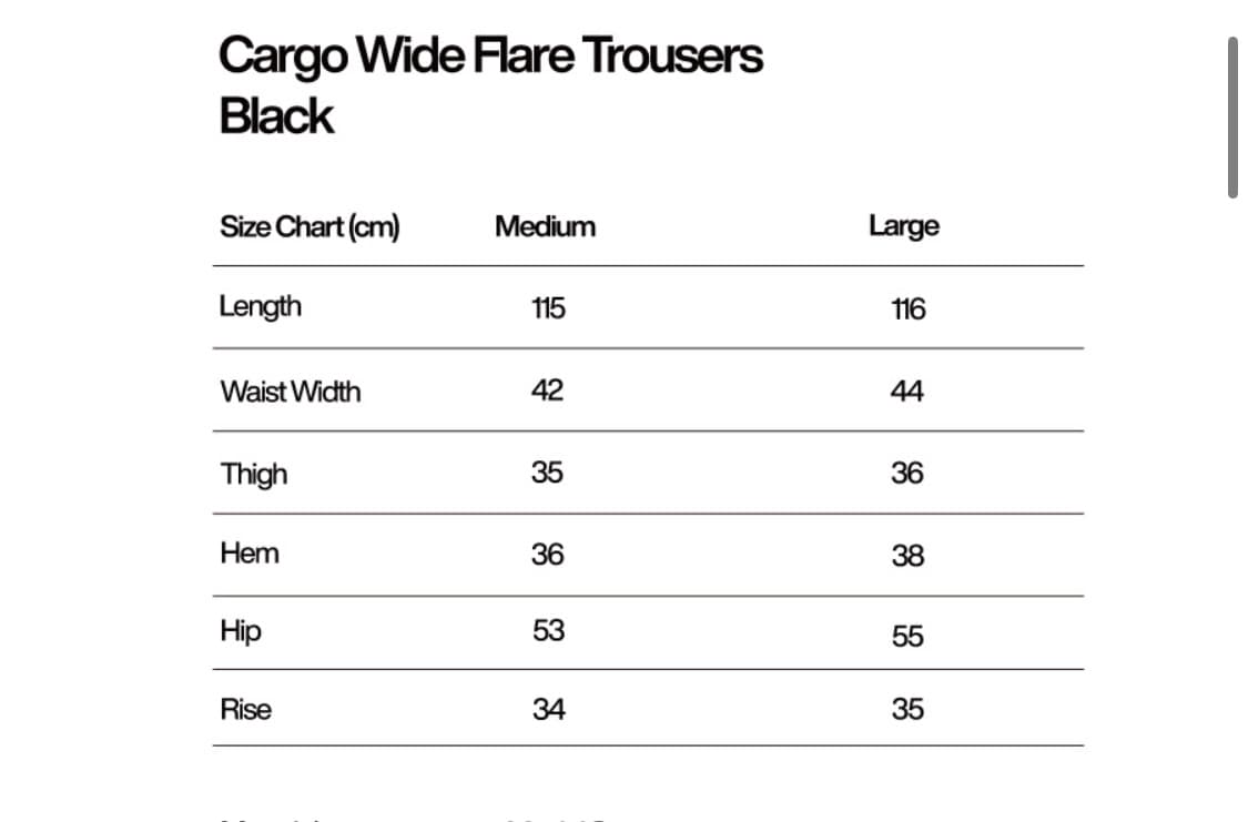 선데이오프클럽 플레어 카고 팬츠 블랙 M 상품이미지4