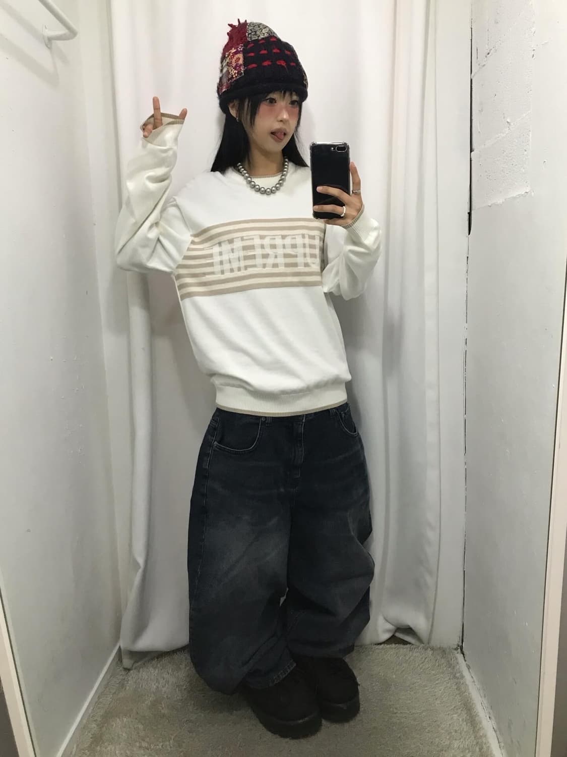 Supreme Chest Stripe Logo Crewneck 상품이미지3