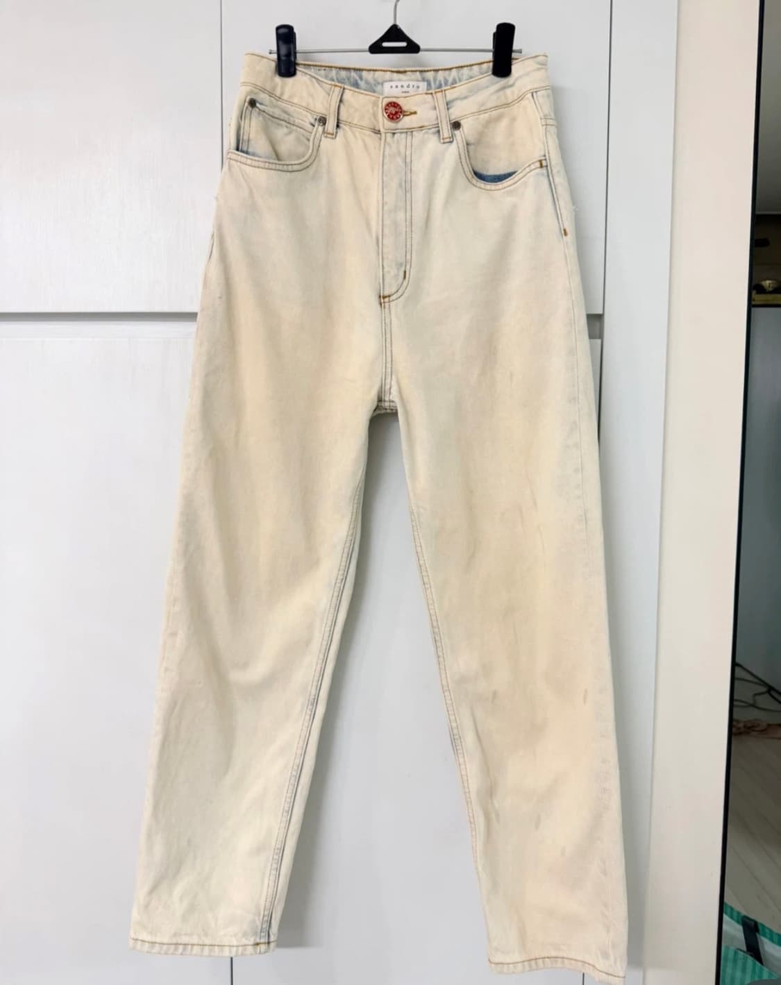 산드로 아이보리 데님 팬츠 36 상품이미지2