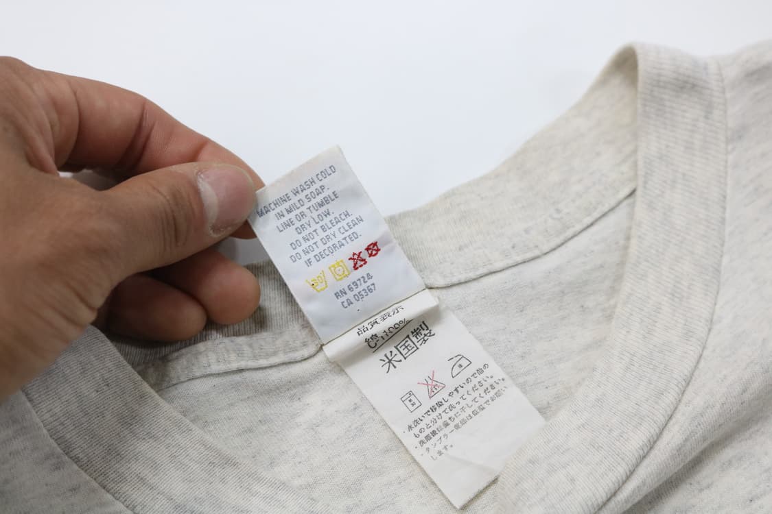  콜롬비아 90s USA제 빈티지 우드 블록 로고 오트밀 티셔츠 (M) 상품이미지7