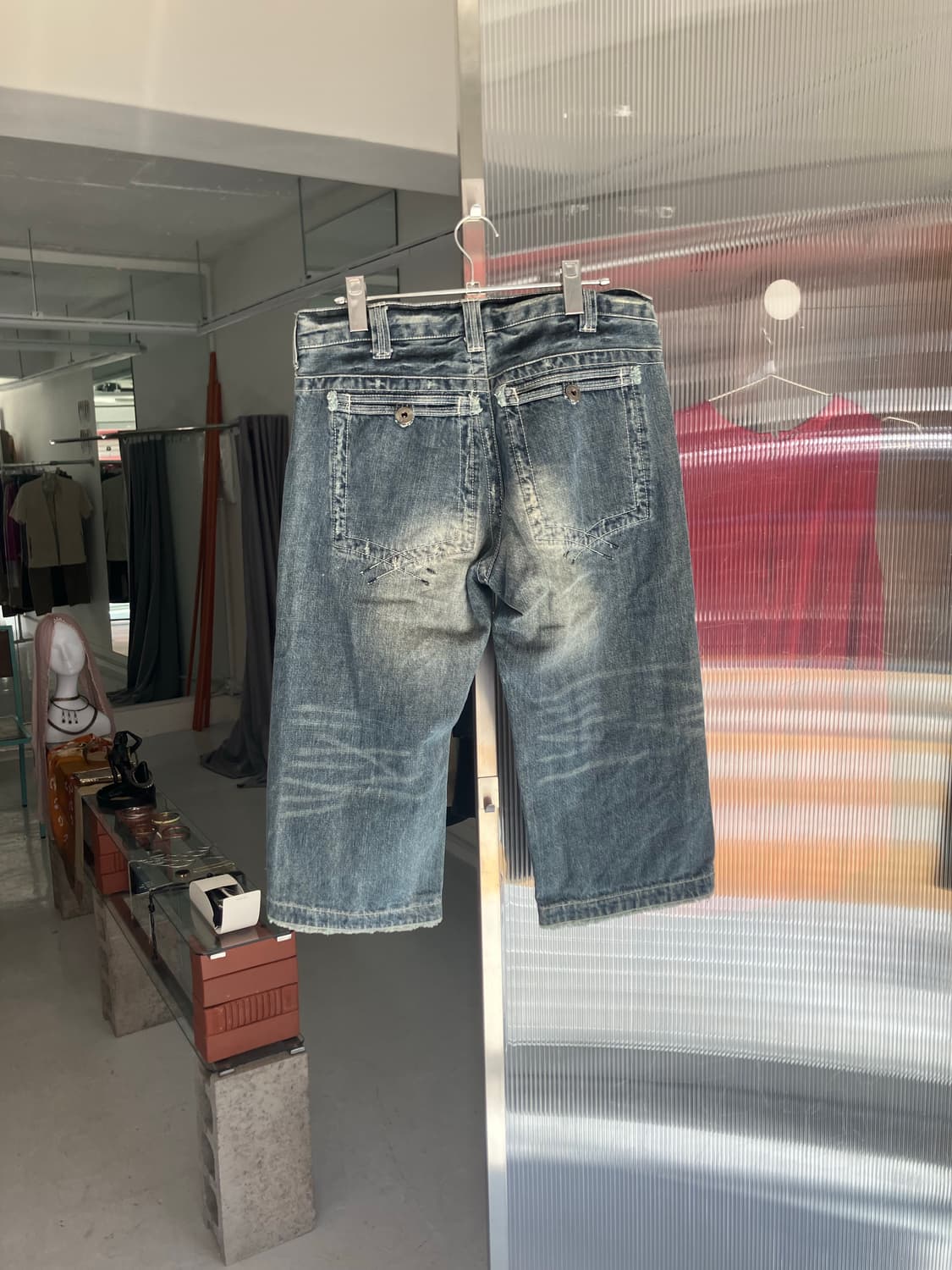 디스트로이드 버뮤다 데님 진 상품이미지5