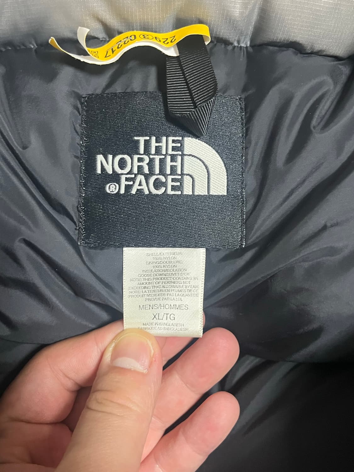 노스페이스 700 중앙로고 패딩 조끼 실버 그레이 XL 상품이미지7