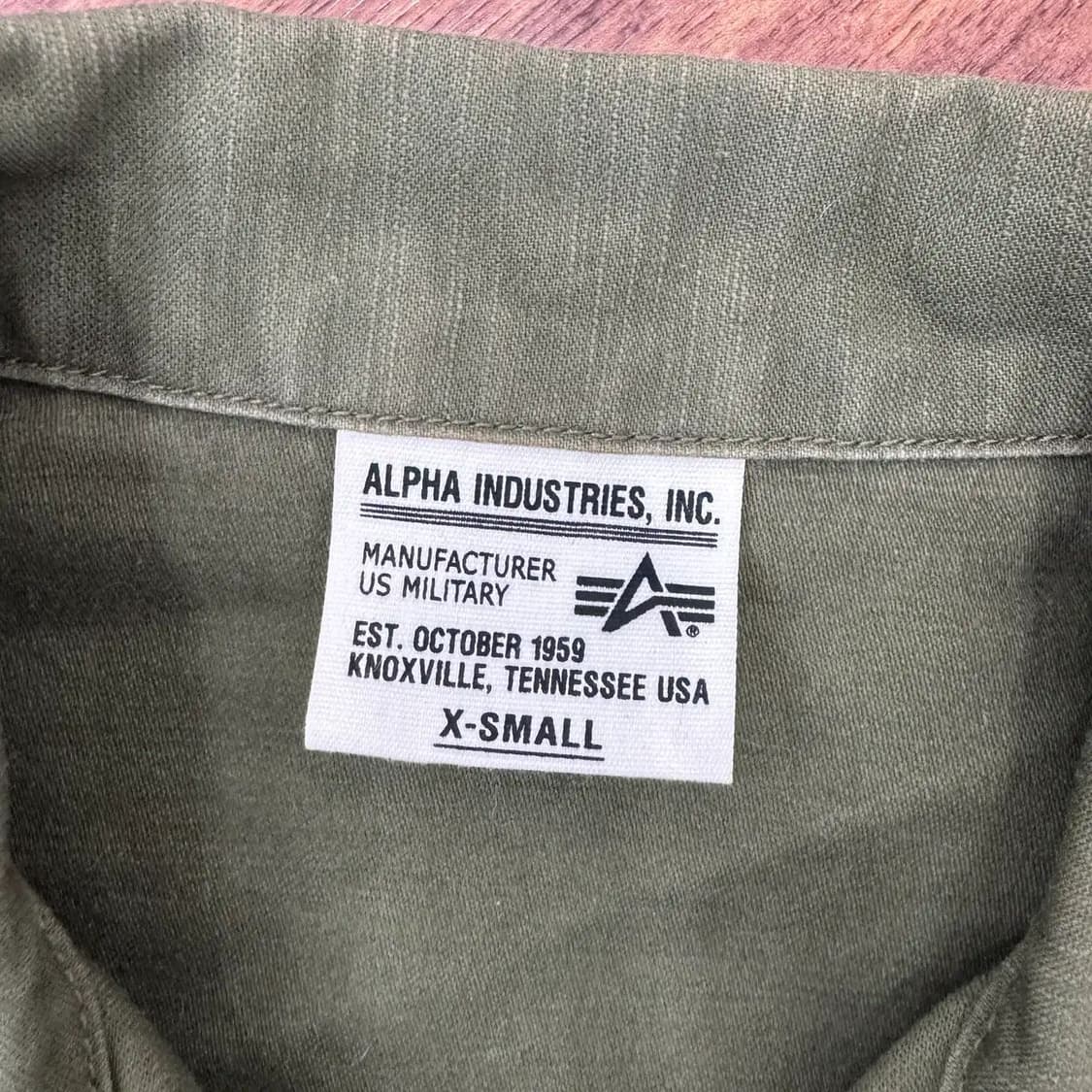 여성용 XS 알파인더스트리 밀리터리 남방 셔츠 상품이미지6