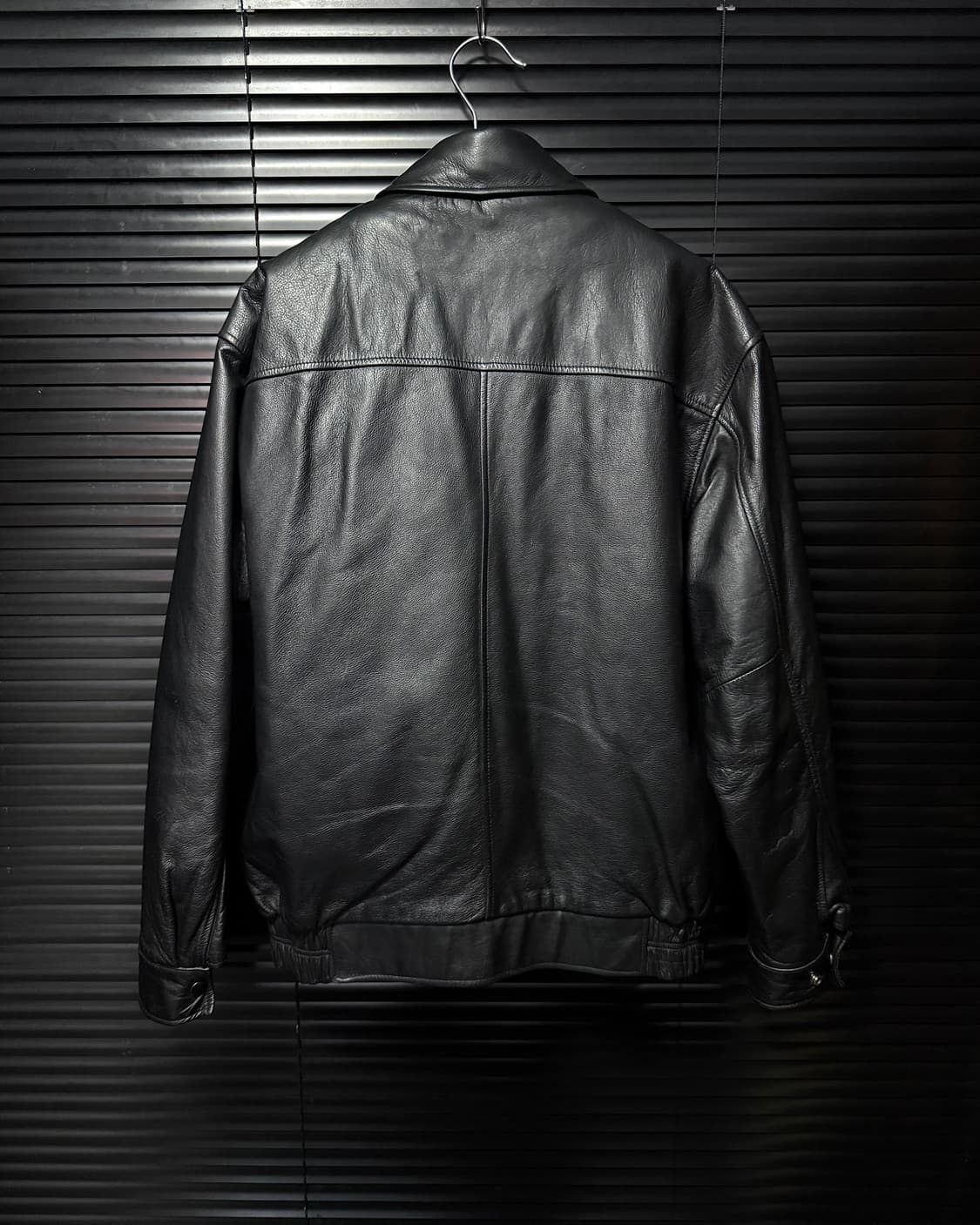 경도 A2 소가죽 가죽 레더 항공 점퍼 L 100 털 블랙 봄버 블루종 상품이미지5