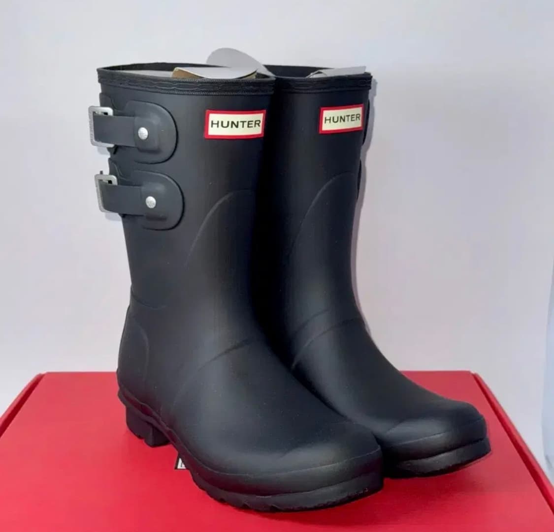 헌터  버클 숏 레인부츠 블랙 한정판 240mm 상품이미지1