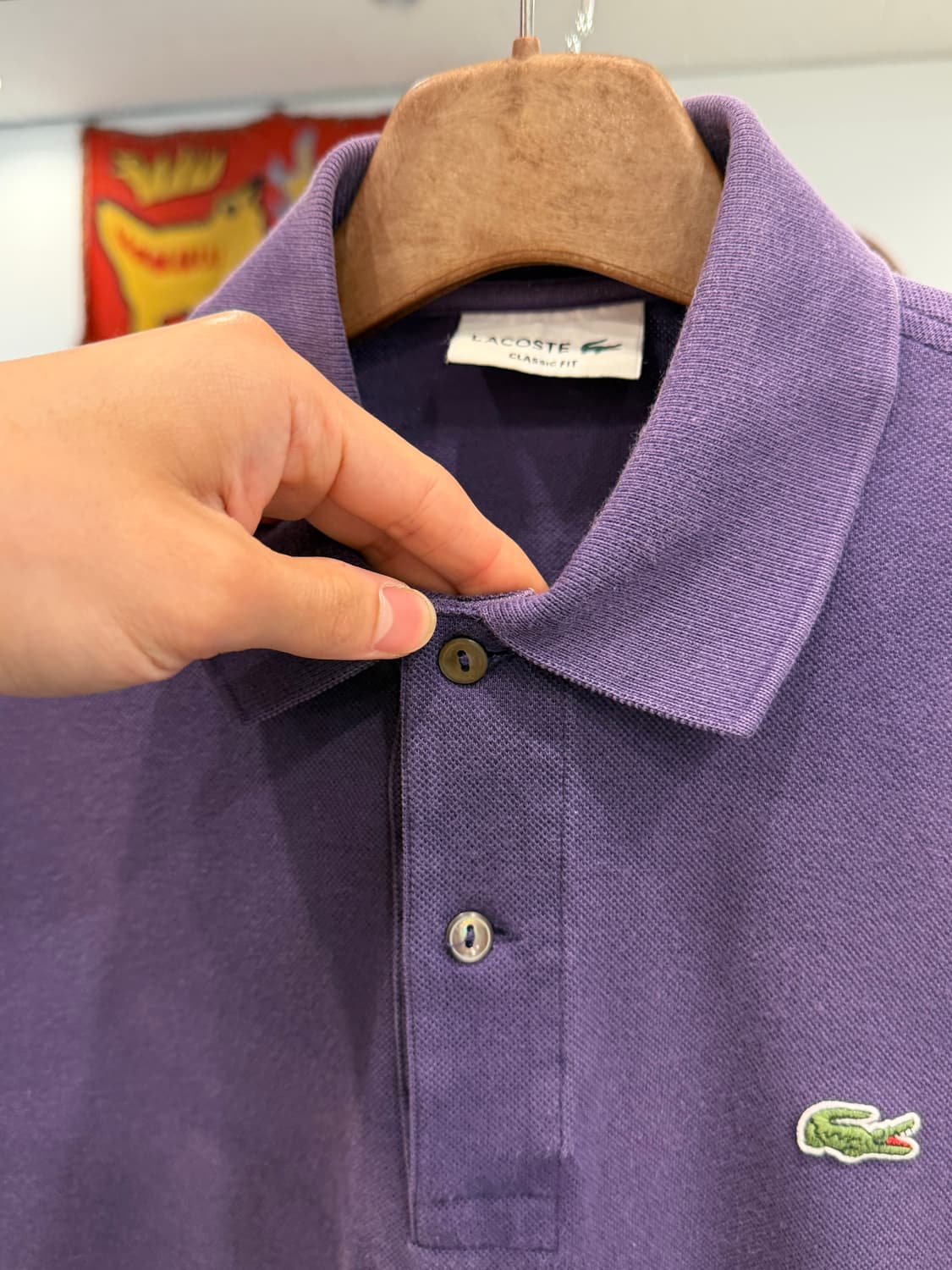 Lacoste 라코스테 카라티 pk 반팔 티셔츠 (purple) 상품이미지3