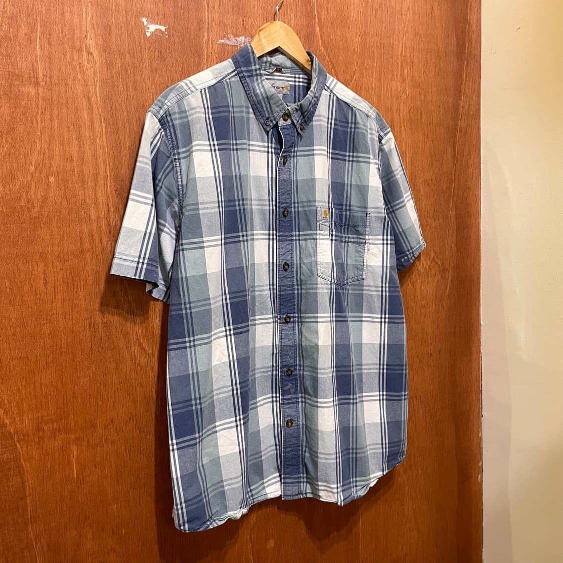 (XL) Charhartt 칼하트 체크 반팔 셔츠 릴렉스드핏 상품이미지3