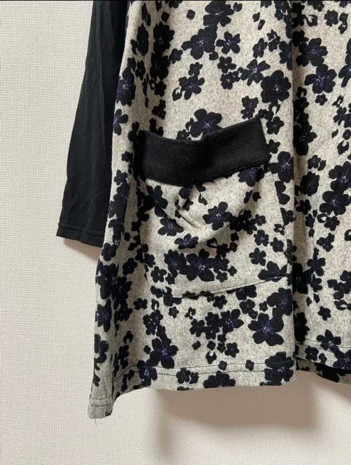 일본 빈티지 모리걸 하구미세트 꽃무늬 반팔&목폴라 상품이미지2