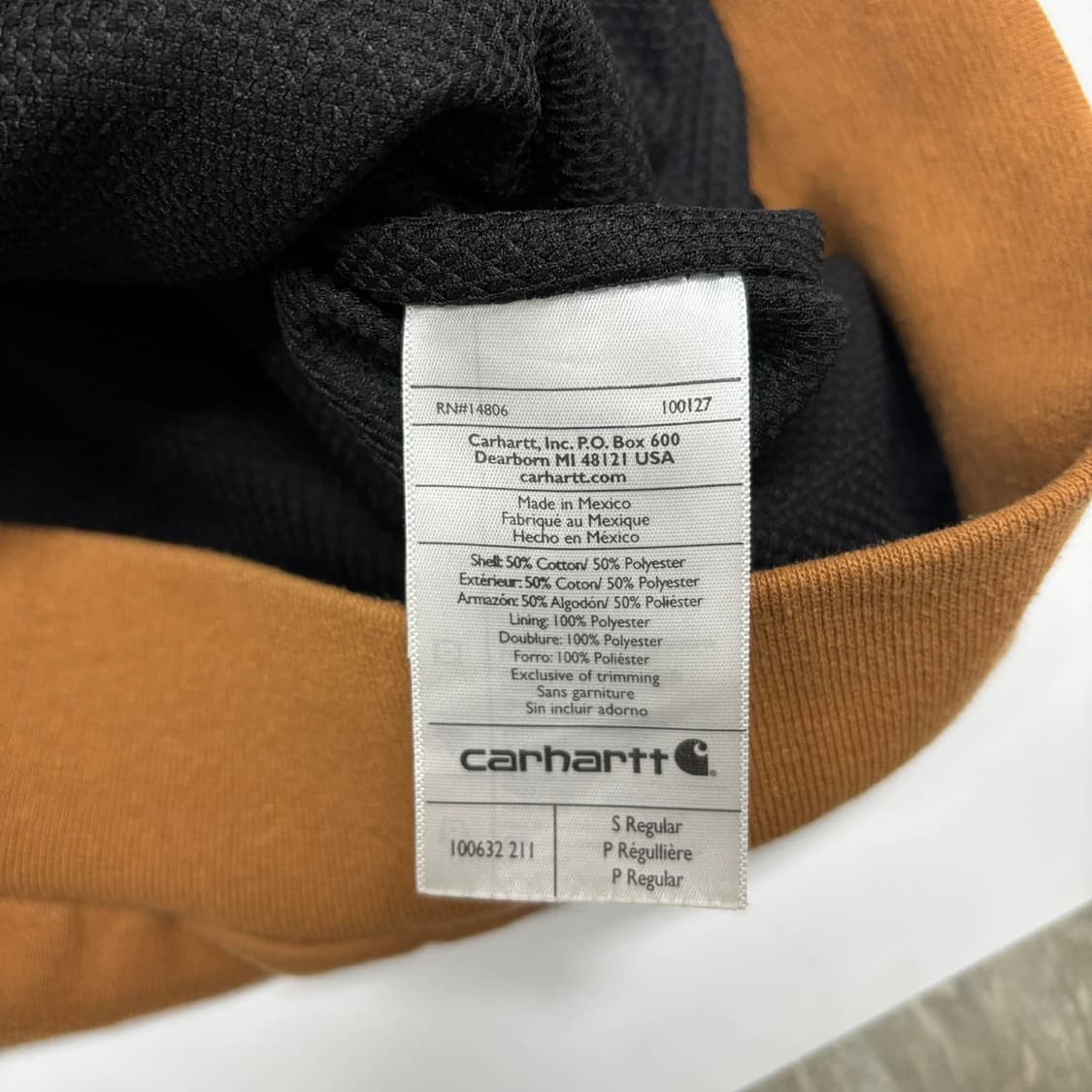칼하트 멕시코 레인디펜더 써멀 후드집업 희귀져지(S) 상품이미지5