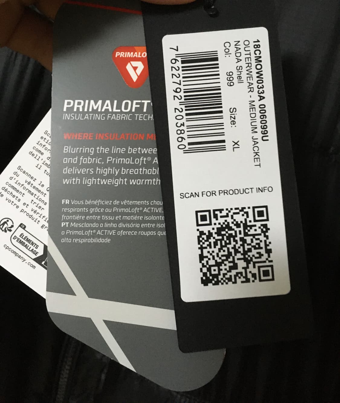 CP컴퍼니 나다쉘 후디드 자켓 블랙 판매합니다 상품이미지9