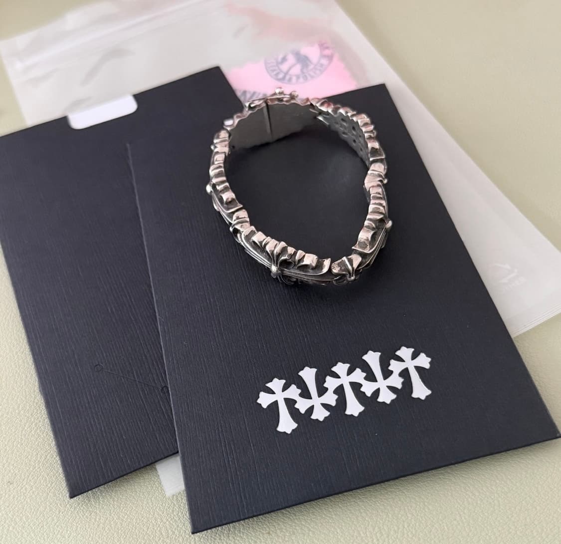 4 Link 크롬하츠 플로랄 크로스 링크 팔찌 4링크 상품이미지3