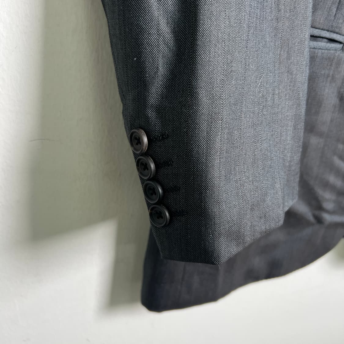 버버리 블랙라벨 차콜 테일러드 싱글 블레이저 L 상품이미지7