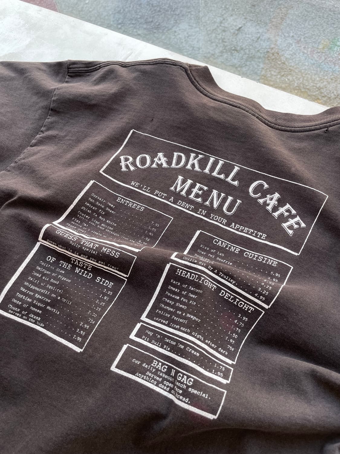 90‘s usa “Road Kill Cafe” Faded T-shirt  상품이미지10