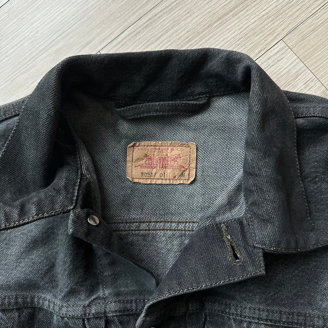 80s Euro Levis 1st Black Denim Jacket 상품이미지6