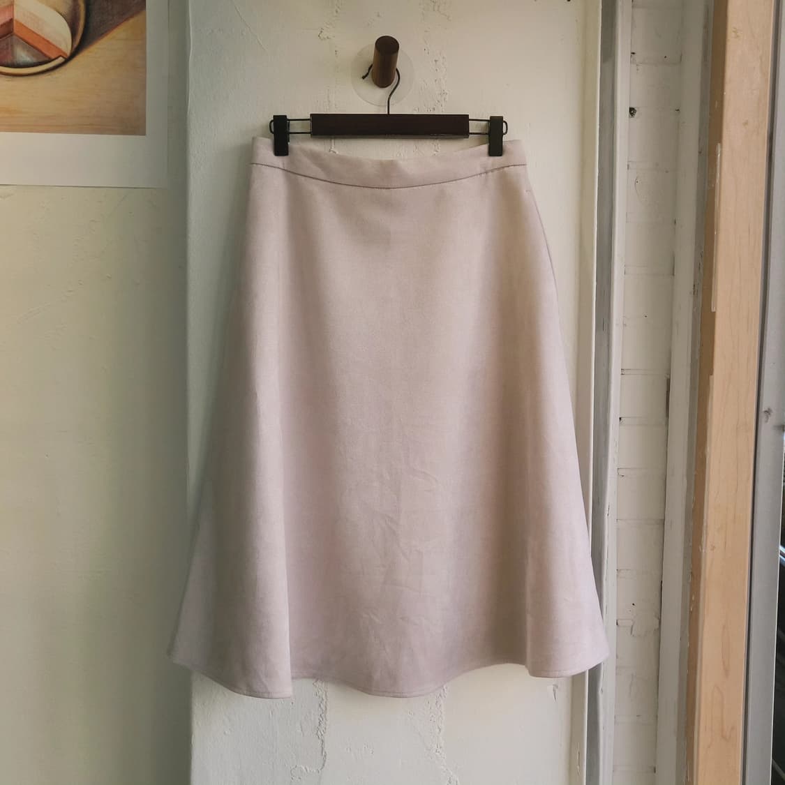 Rope picnic 스웨이드 핑크 스커트 상품이미지1