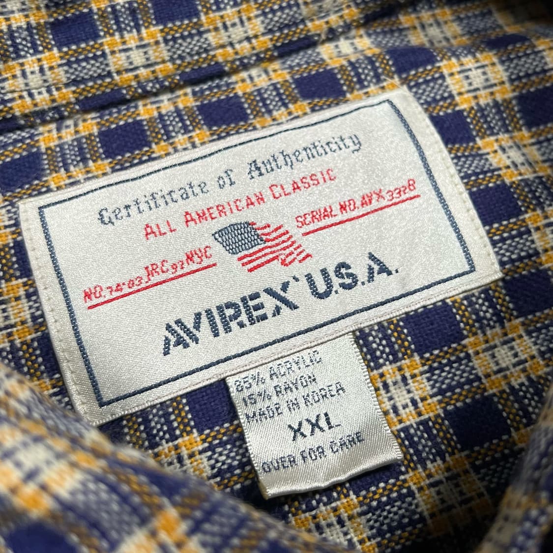 아비렉스 포켓 체크 셔츠 상품이미지4