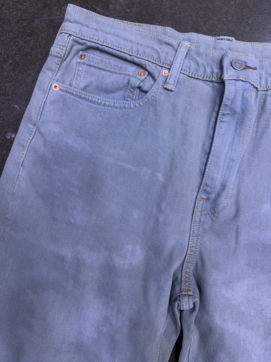 리바이스 슬림 스트레이트핏 타이 워싱 그레이 데님팬츠 32 상품이미지4