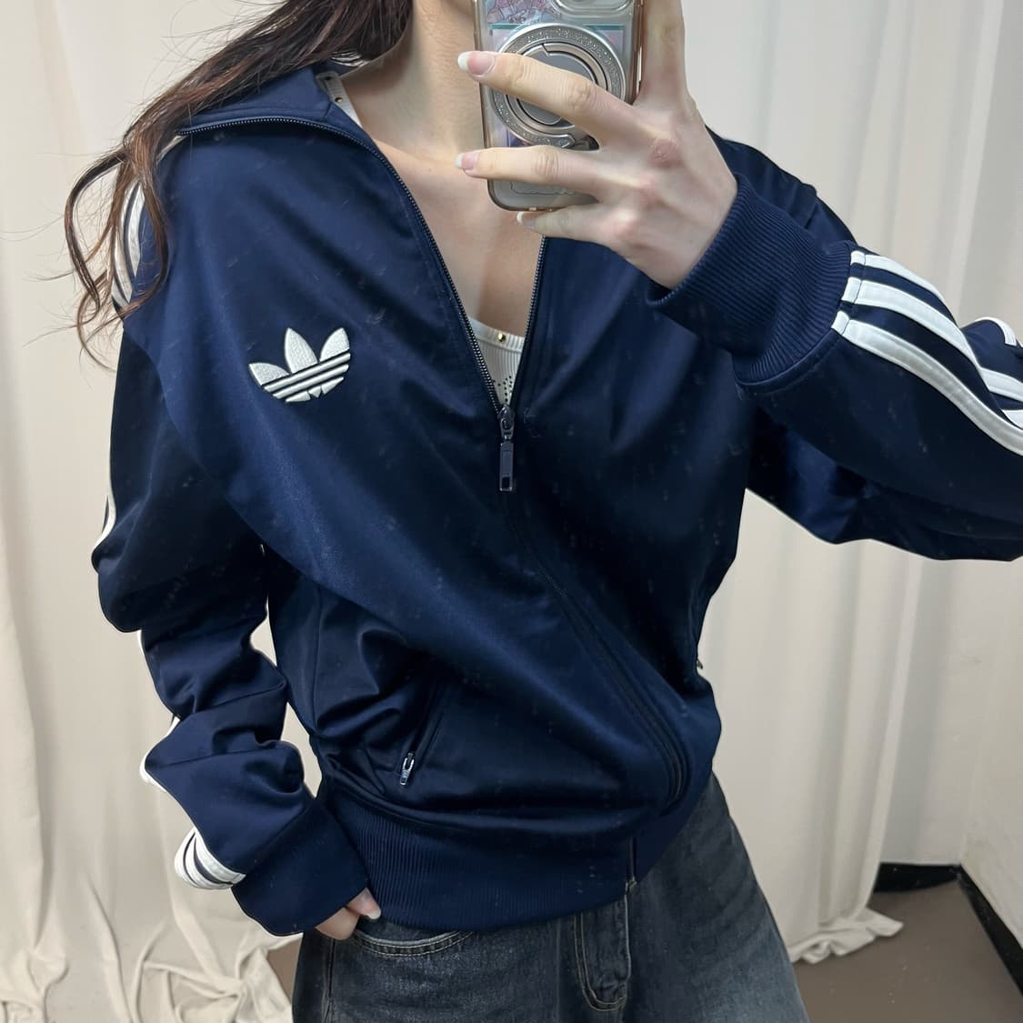 Adidas navy firebird jersey 상품이미지3