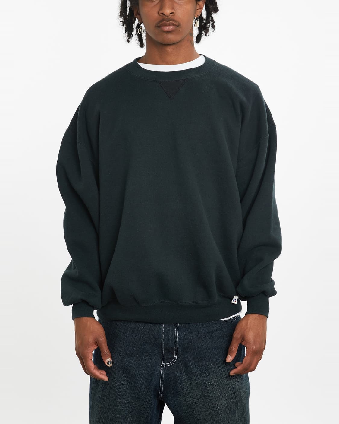 90's [L] 러셀 애슬레틱 USA 블랙 블랭크 USA 빈티지 맨투맨 상품이미지2