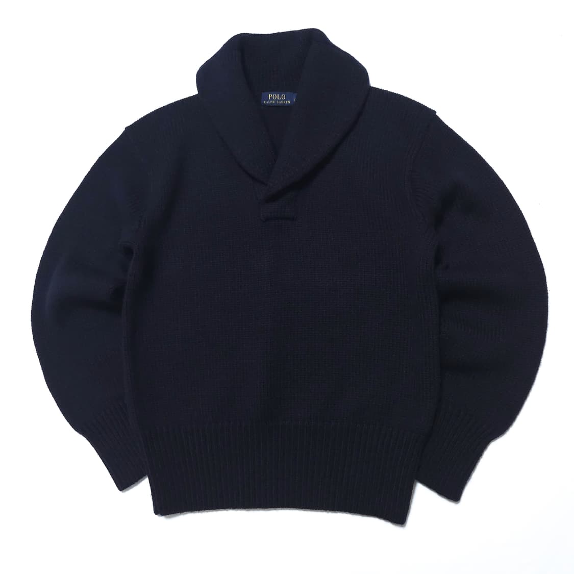 폴로 랄프로렌 숄카라 울 니트 스웨터 네이비 상품이미지1