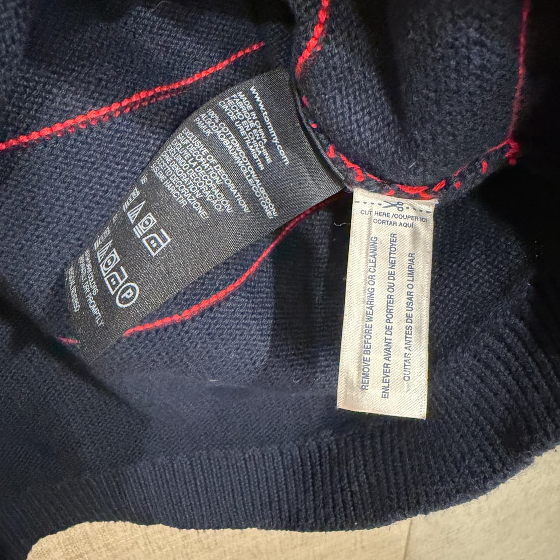 타미힐피거 스트라이프 니트 네이비 M (w) 상품이미지5