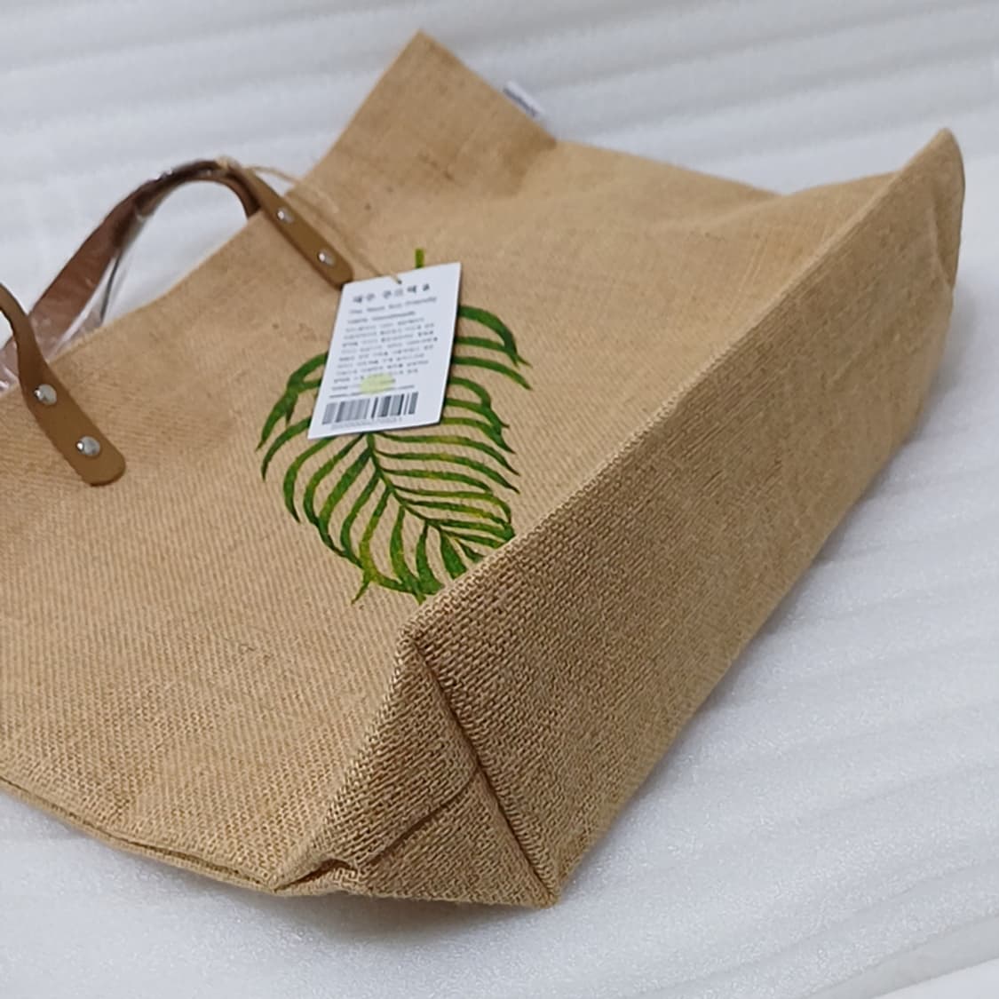 황마 린넨 주트백 가방 빅 쇼퍼백 새제품 여행 바캉스 일상 사랑봉봉 상품이미지3