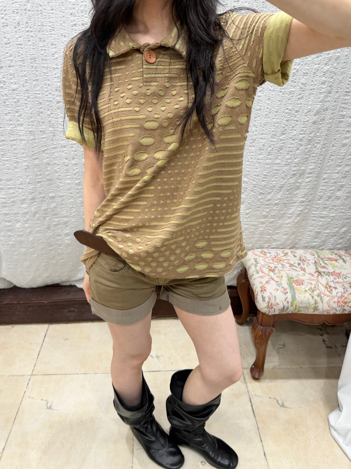 Pebble Cutwork Polo 상품이미지6