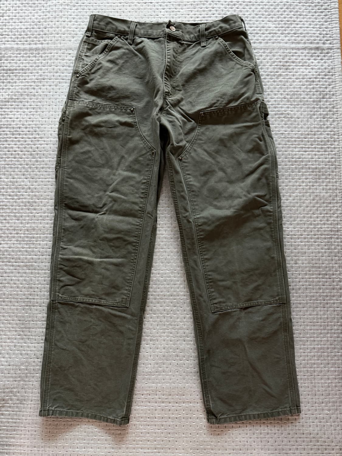 [34] 칼하트 더블니 워크팬츠 b136 모스 상품이미지2