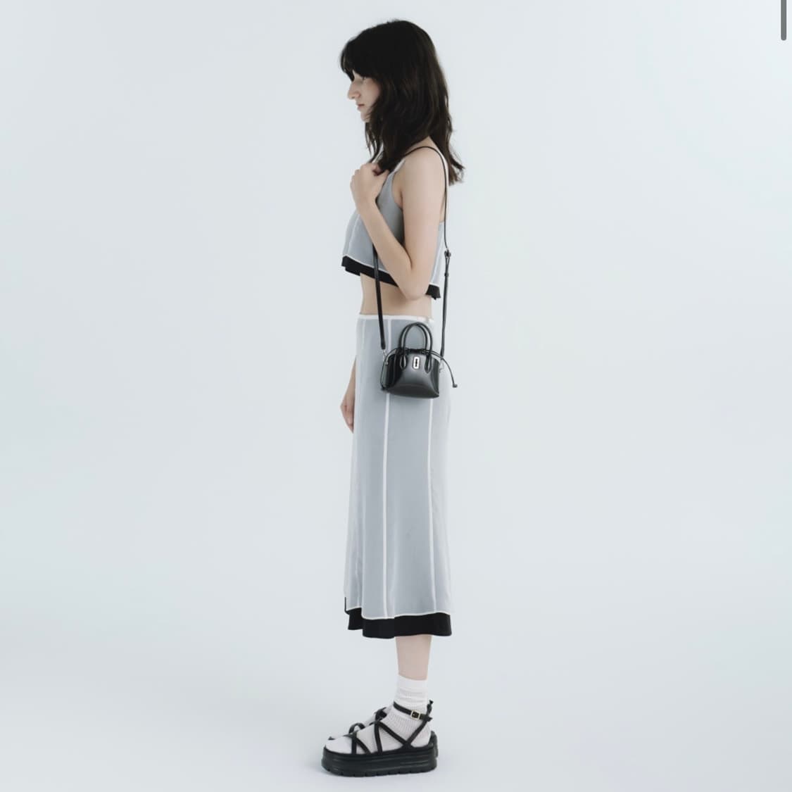 분크 vunque 토크 헐밋 미니 크로스 백 블랙 상품이미지3