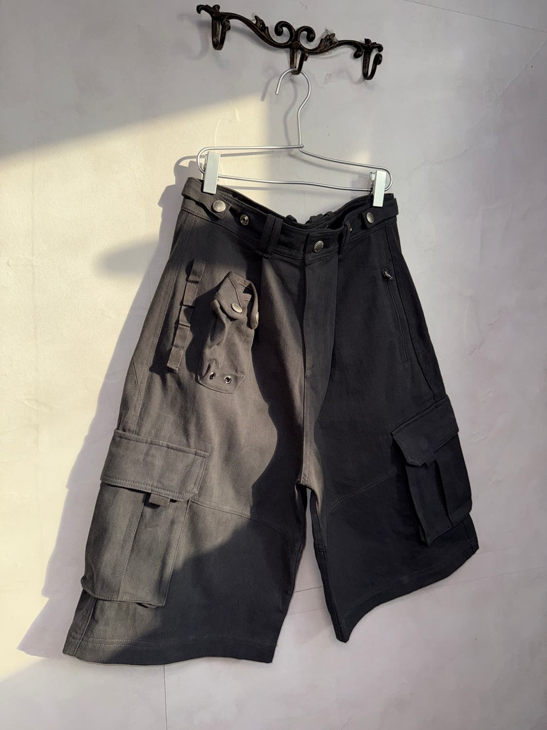 NACHE wide cargo half pants charcoal 새제품 상품이미지2