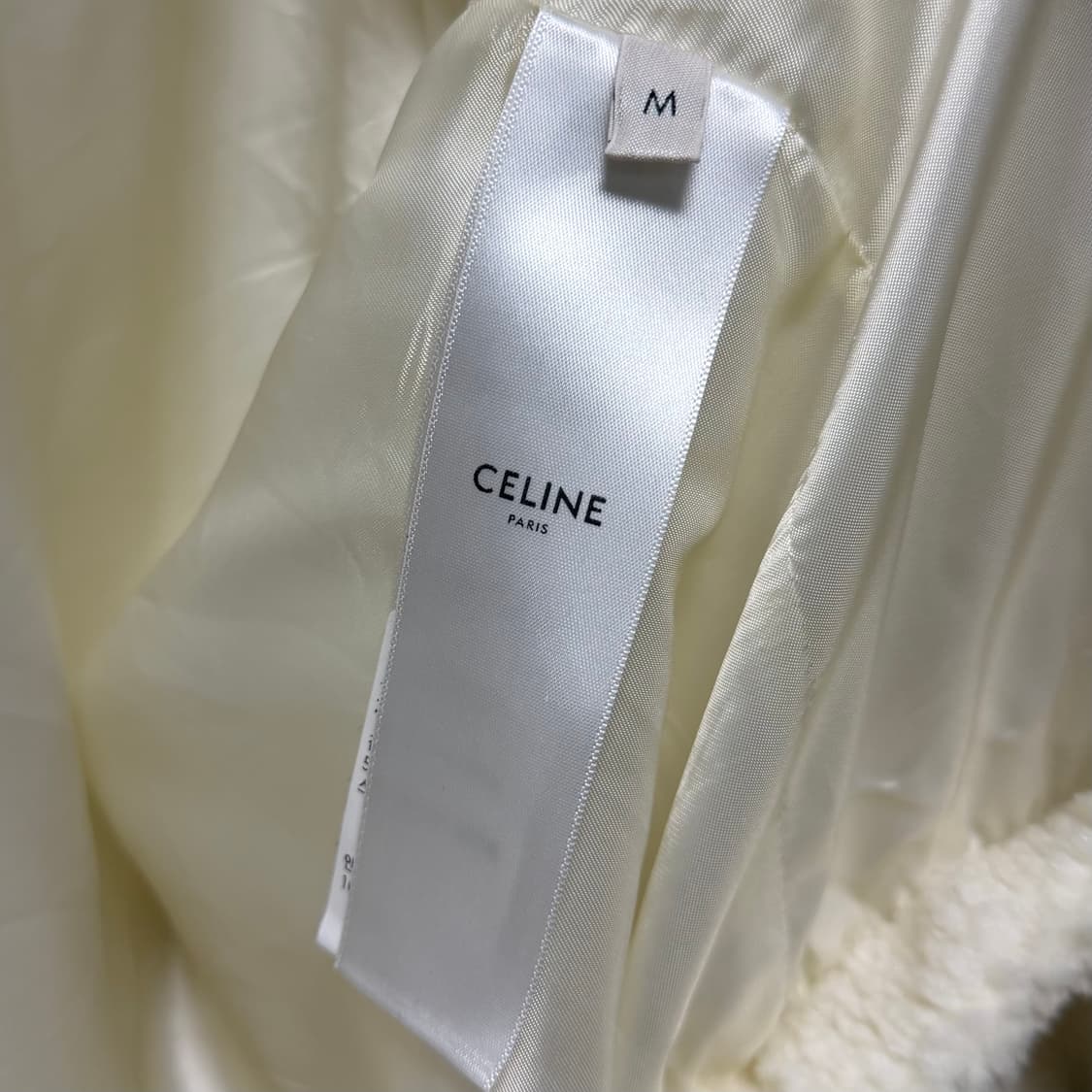 [새상품/M] 셀린느 오슬롯 플리스 후드 후리스 자켓 화이트 상품이미지6