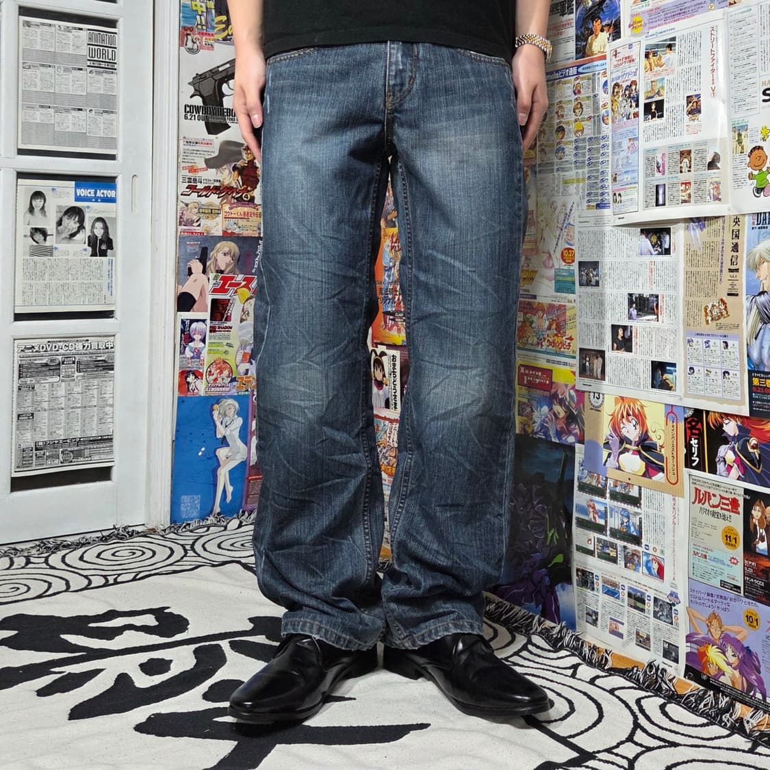 빈티지 중청 워싱 데님 팬츠 상품이미지1