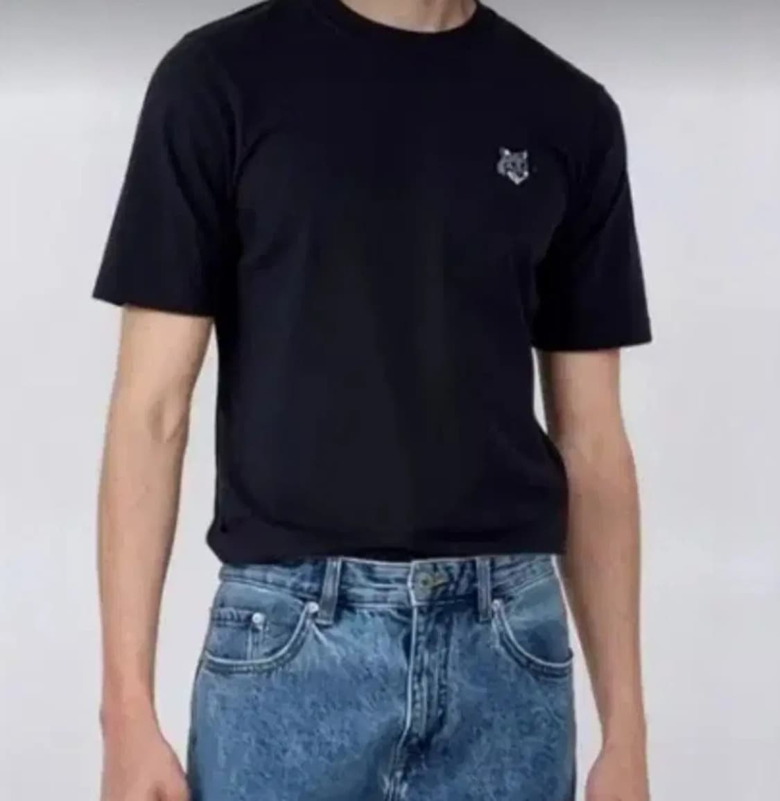 메종키츠네 그레이폭스 반팔티  화이트/블랙 상품이미지3