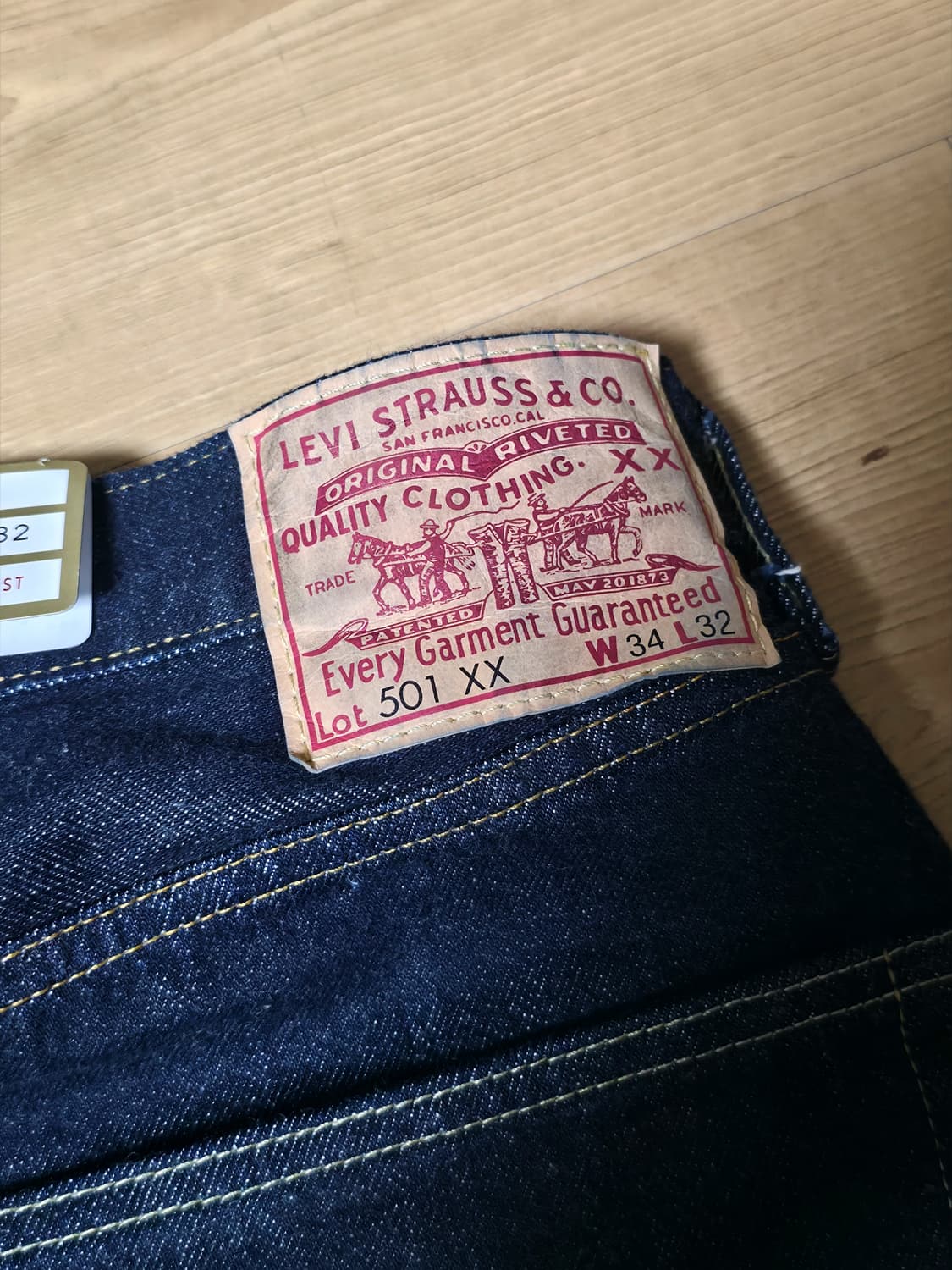 (신품급)리바이스 LVC 1955 501XX 진 RINSE W34 L32 상품이미지6