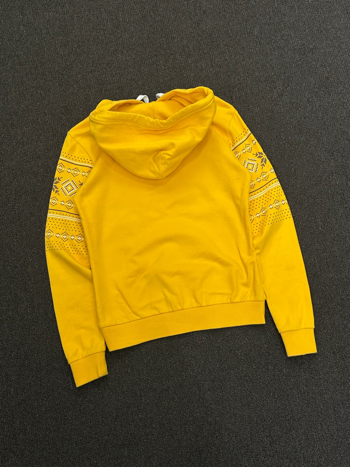 M)EVISU 빈티지 여성 패턴 옐로우 후디 상품이미지7