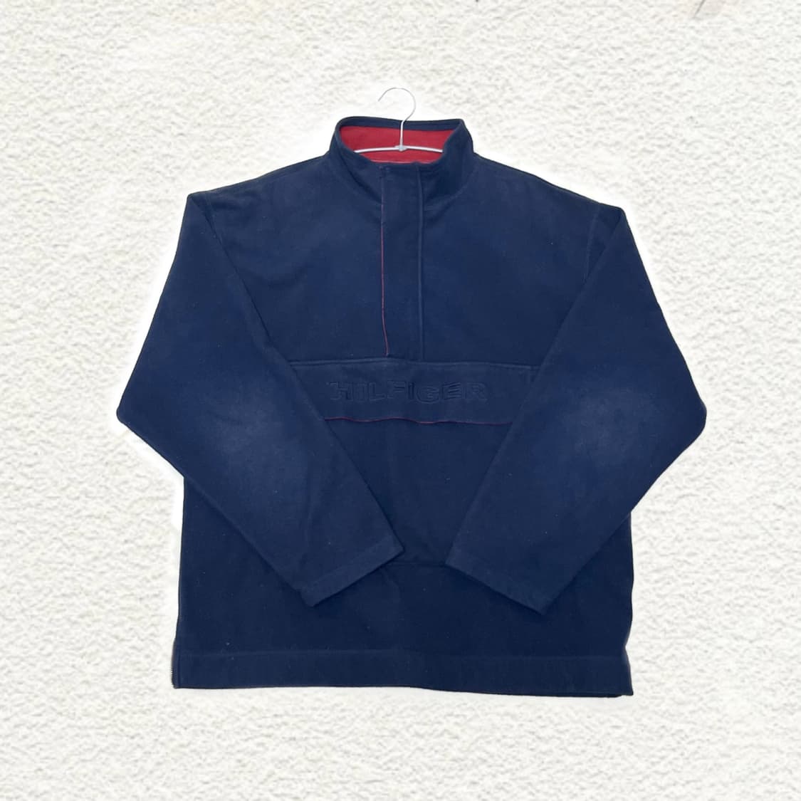 빈티지 타미힐피거 네이비 플리스 M 반집업 상품이미지2