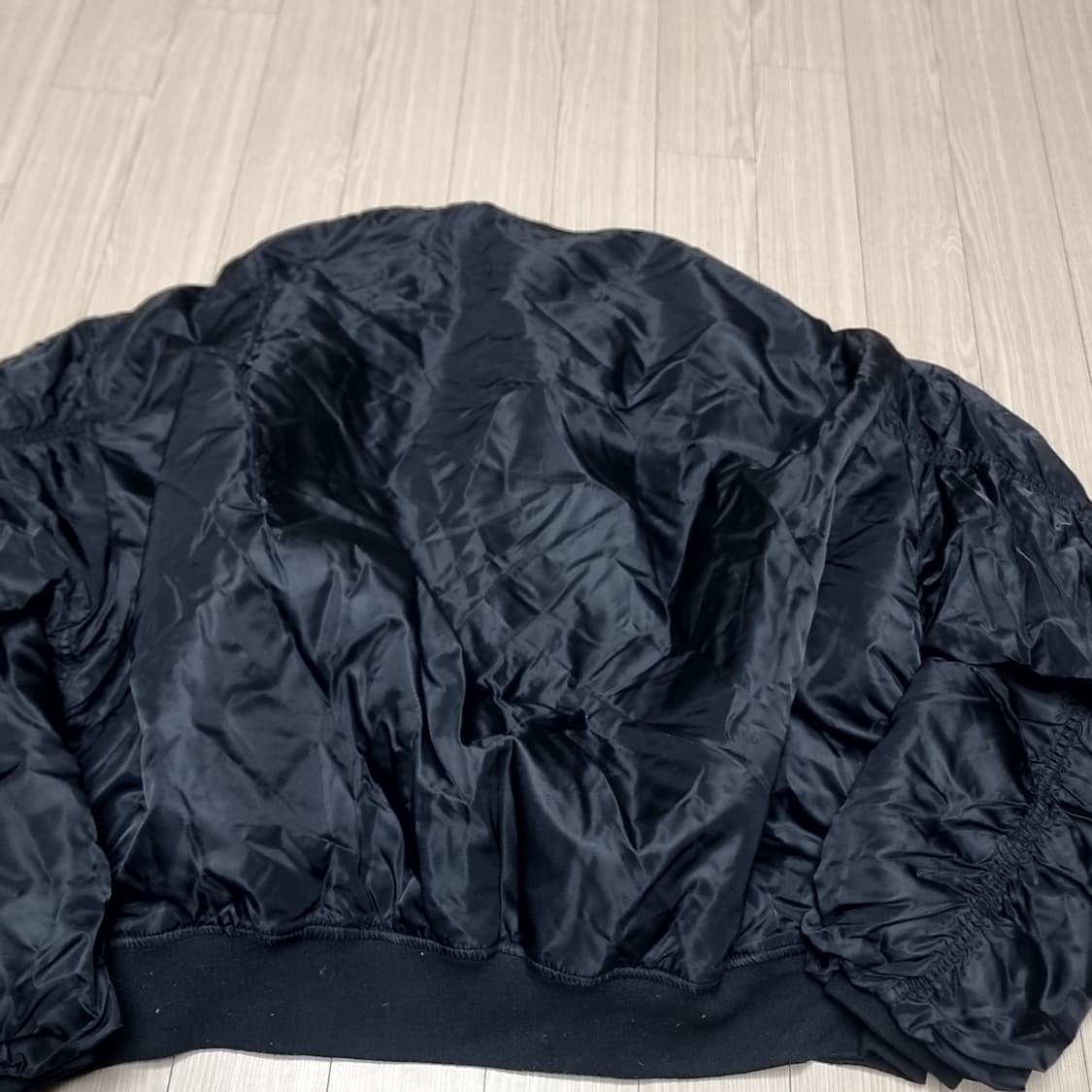 베트* 블랙 MA-1 항공 점퍼 오렌지 안감(free) 상품이미지3