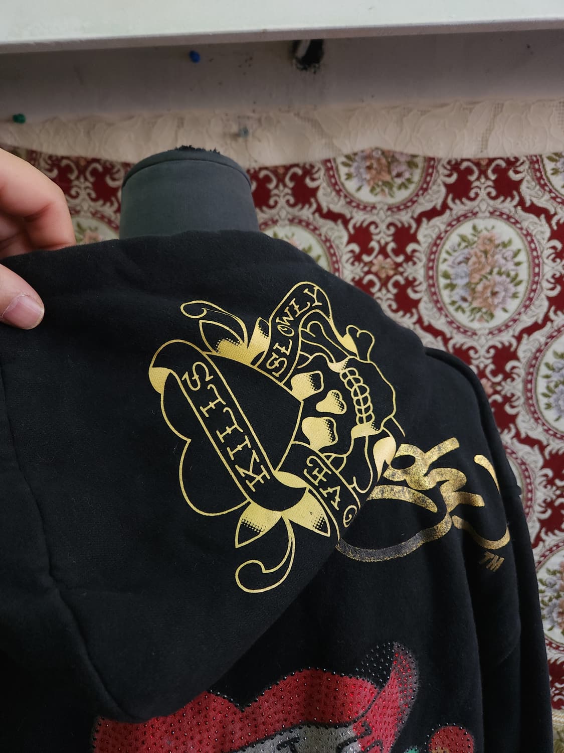 에드하디 빅스컬 나염 스팽글 후드 집업 자켓

 상품이미지4