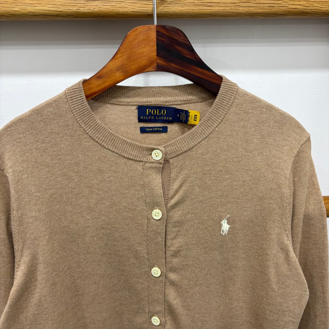 Polo Ralph Lauren QR 피마 코튼 크루넥 가디건  상품이미지5