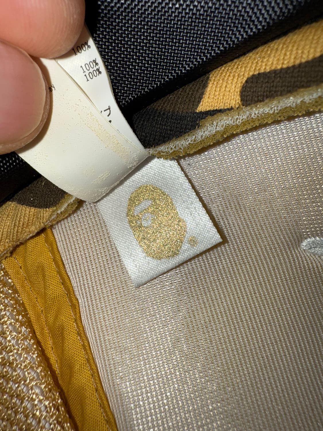 베이프 스투시 옐로우 카모 캡 상품이미지5