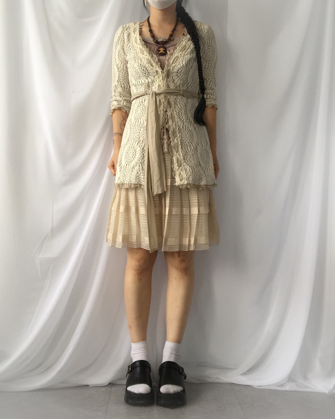 Crochet tied cardigan 상품이미지7