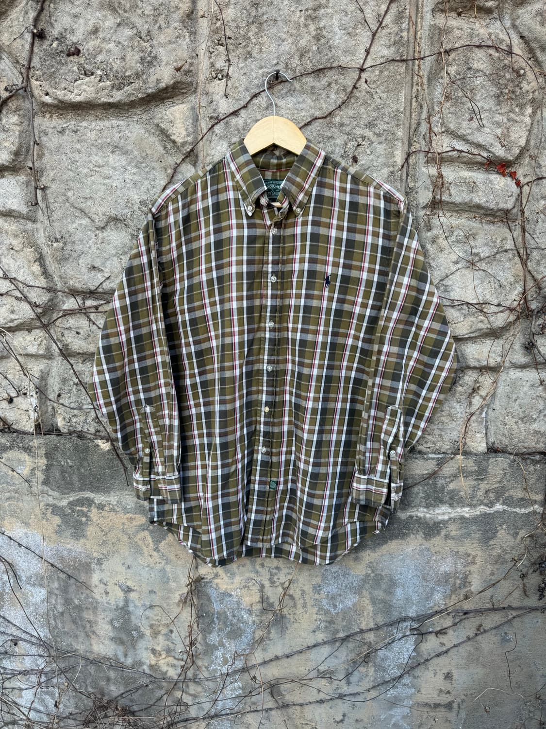 90s rrl 폴로 컨트리 랄프로렌 빈티지 체크 셔츠 m 상품이미지1