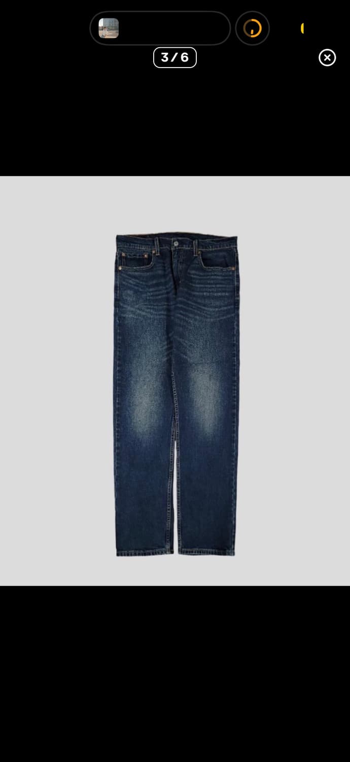 리바이스 502 진청원싱 인디고 워터리스 청바지 데 님팬츠 33 상품이미지3