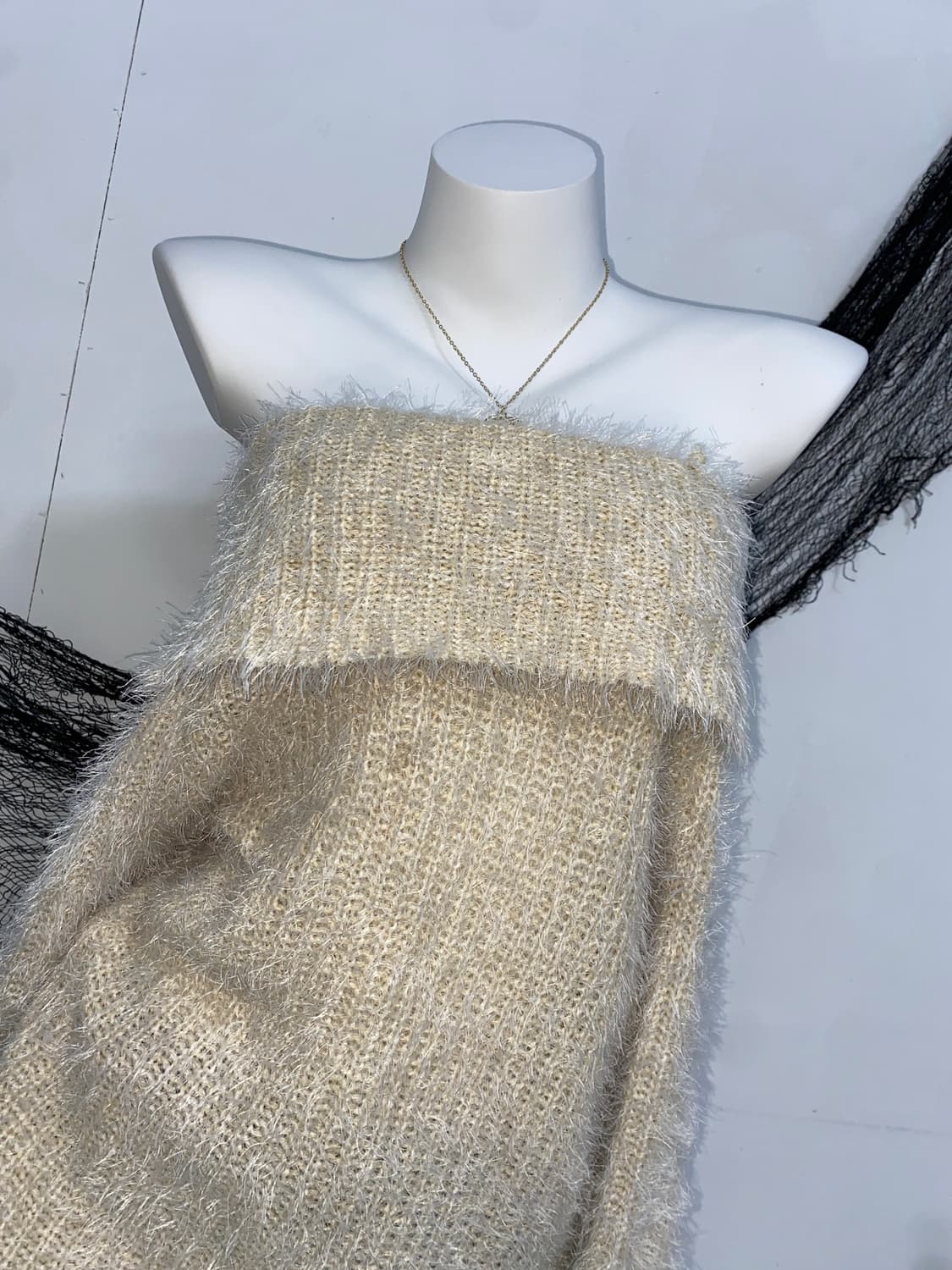 ꒰ঌ 라떼갸루 오프숄더 앙고라 폭닥 니트 ໒꒱ 상품이미지3